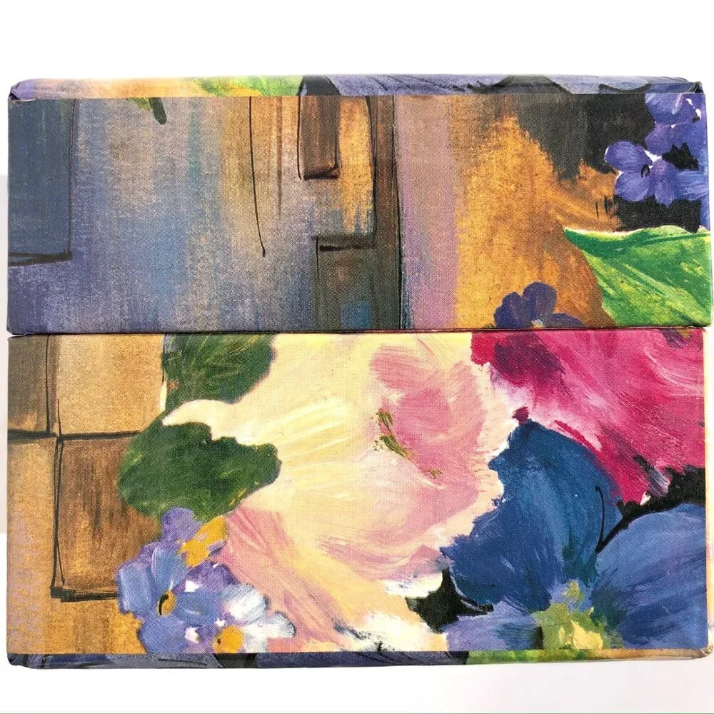 Floral Paper Covered Cardboard Trinket Box Keepsake Box storage cottagecore